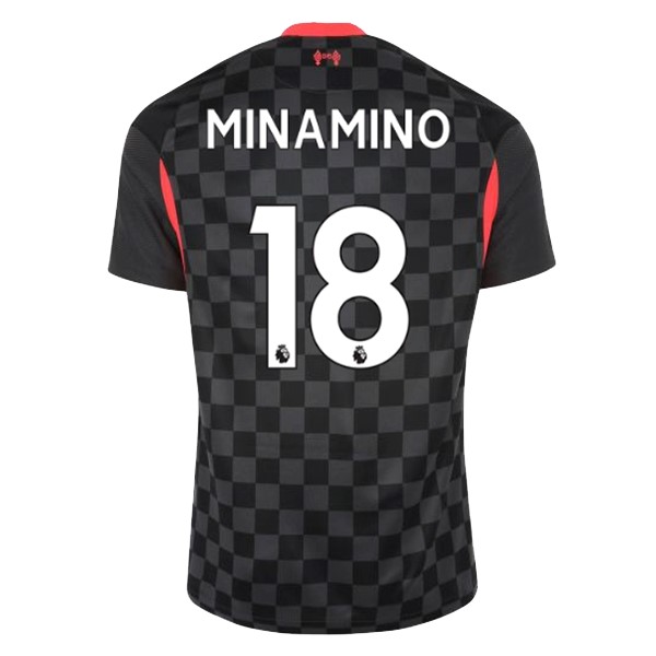 Camiseta Liverpool NO.18 Minamino Tercera equipo 2020-2021 Negro